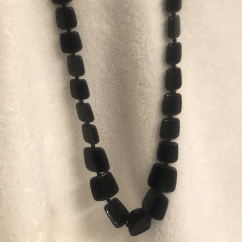 90’s Black lucite necklace